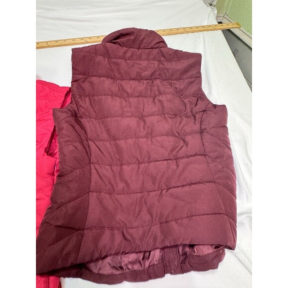 Lot Of 2 Aeropostale Puffer Vest Quilted Women's Size XS Pink And Purple Full So - Picture 3 of 16